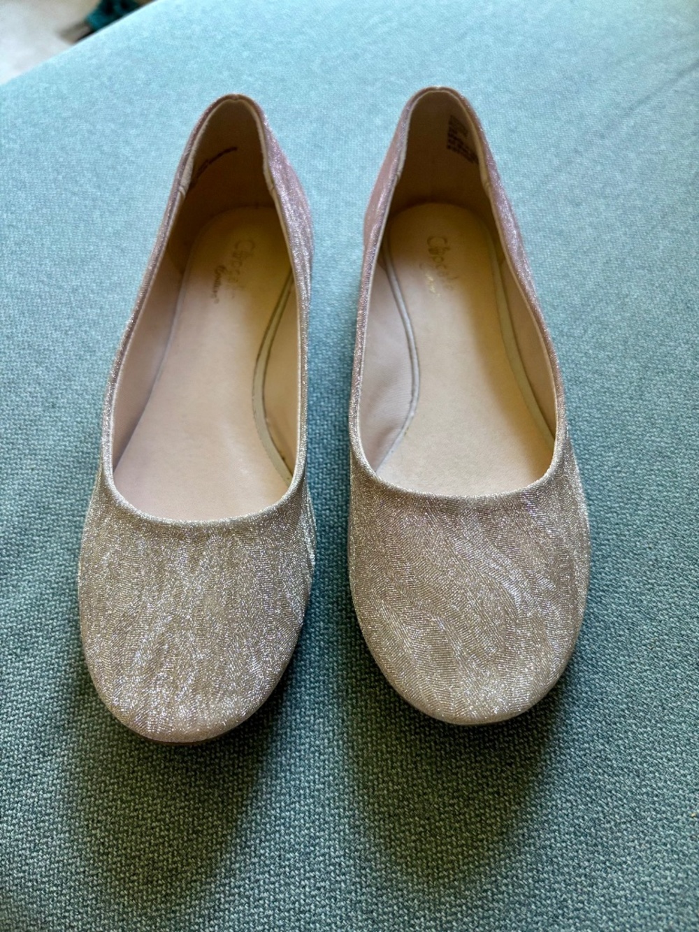 Cupcake Couture glitter ballet flats, Size 3
